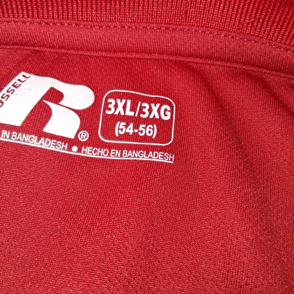 Russell Men's Red Alabama Crimson‎ Tide Polo Shirt 3XL Performance